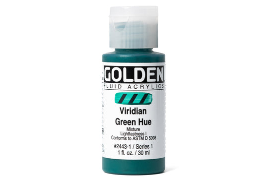 Golden - Golden Fluid Acrylics, Viridian Green Hue - St. Louis Art Supply