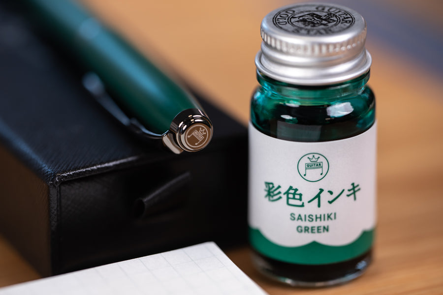 Guitar Saishiki Fountain Pen Ink, Green