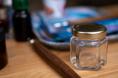 Hexagonal Jar with Gold Cap, 45 mL