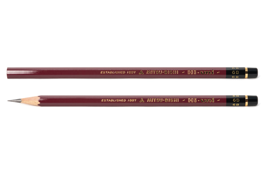 Mitsubishi Pencil Co. - Hi-Uni Pencil, 6B, Set of 12 - St. Louis Art Supply