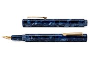 Hightide - Attaché Marbled Fountain Pen, Navy - St. Louis Art Supply