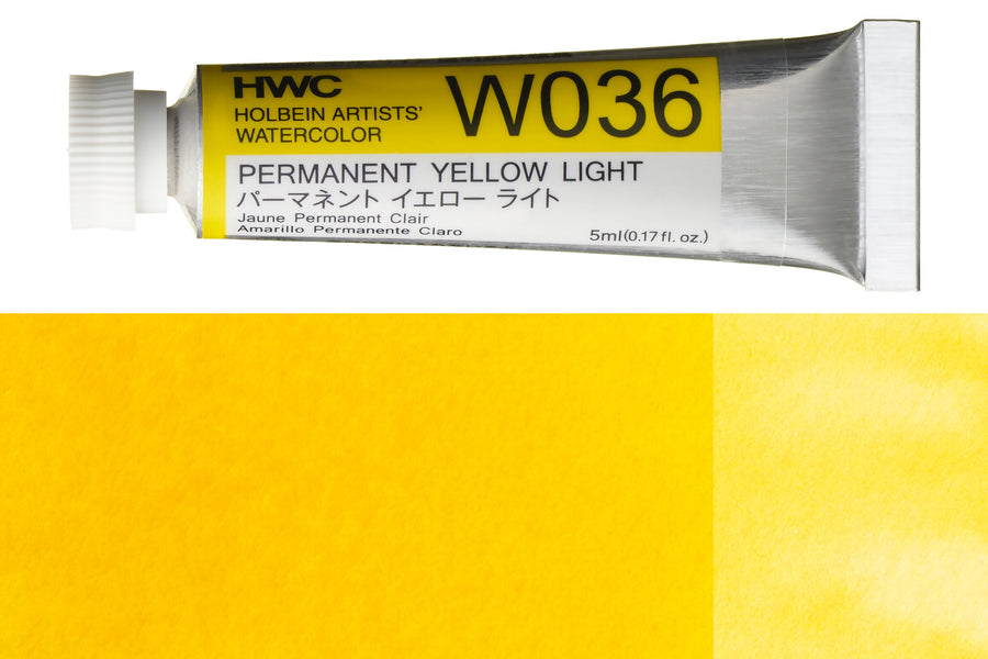 Holbein - Holbein Artists' Watercolors, 5 mL, Permanent Yellow Light (W036) - St. Louis Art Supply