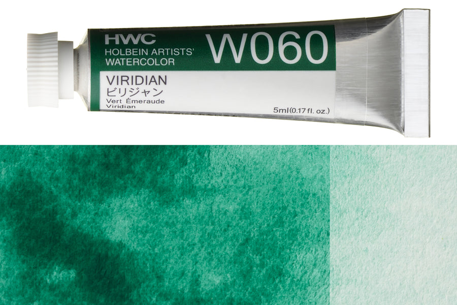 Holbein - Holbein Artists' Watercolors, 5 mL, Viridian (W060) - St. Louis Art Supply