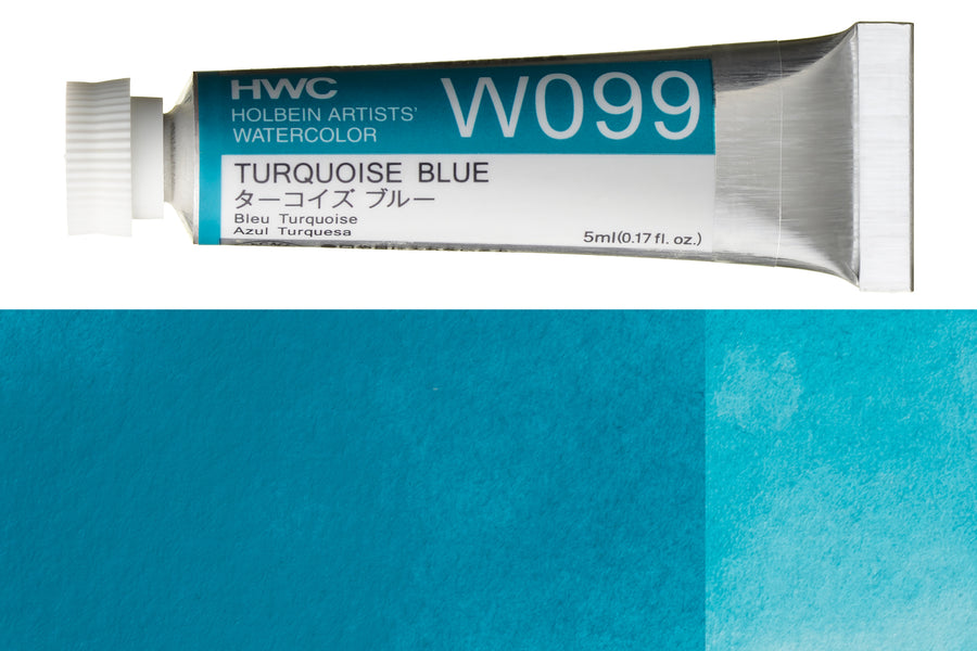 Holbein - Holbein Artists' Watercolors, 5 mL, Turquoise Blue (W099) - St. Louis Art Supply