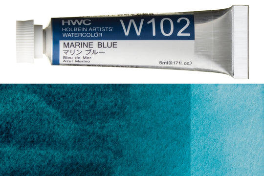 Holbein - Holbein Artists' Watercolors, 5 mL, Marine Blue (W102) - St. Louis Art Supply