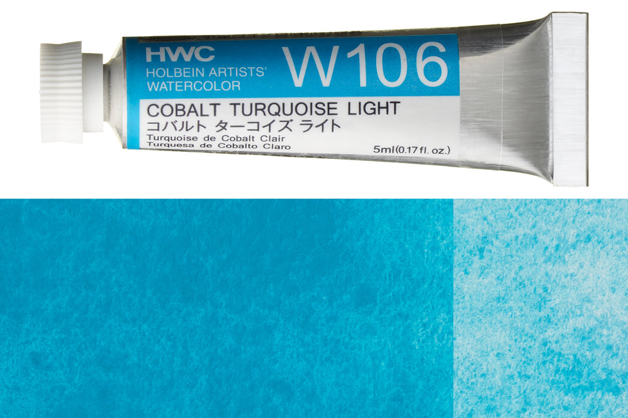 Holbein - Holbein Artists' Watercolors, 5 mL, Cobalt Turquoise Light (W106) - St. Louis Art Supply