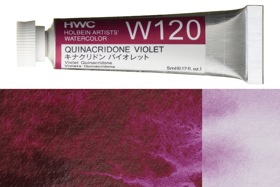 Holbein - Holbein Artists' Watercolors, 5 mL, Quinacridone Violet (W120) - St. Louis Art Supply