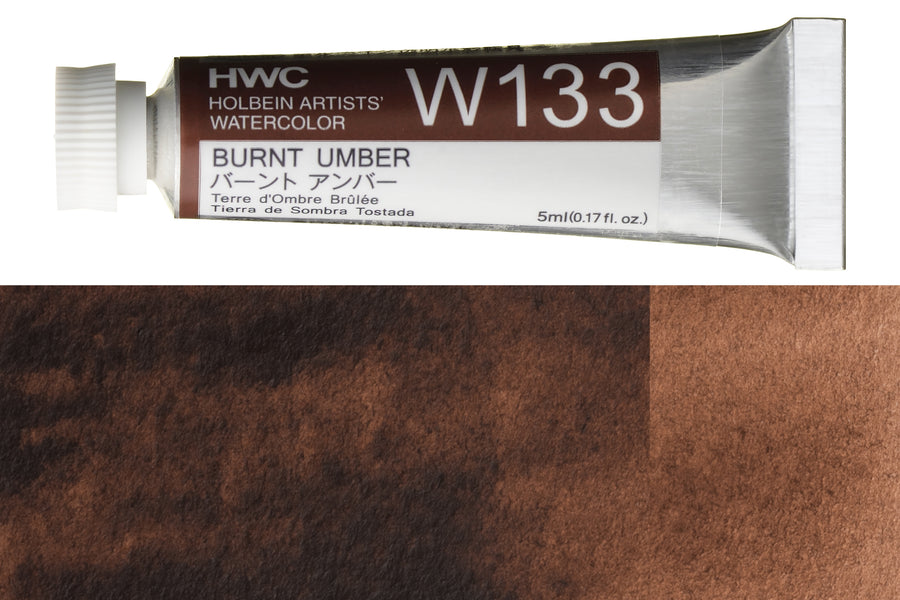 Holbein - Holbein Artists' Watercolors, 5 mL, Burnt Umber (W133) - St. Louis Art Supply