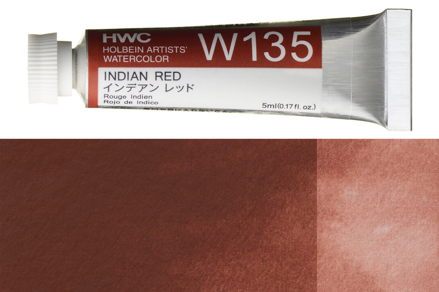 Holbein - Holbein Artists' Watercolors, 5 mL, Indian Red (W135) - St. Louis Art Supply