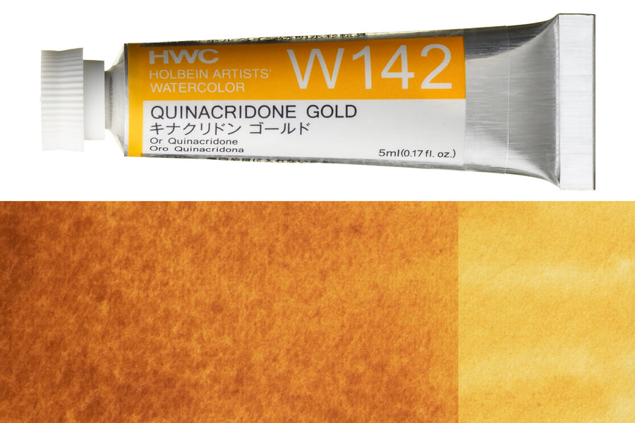 Holbein - Holbein Artists' Watercolors, 5 mL, Quinacridone Gold (W142) - St. Louis Art Supply