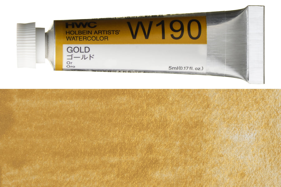 Holbein - Holbein Artists' Watercolors, 5 mL, Gold (W190) - St. Louis Art Supply