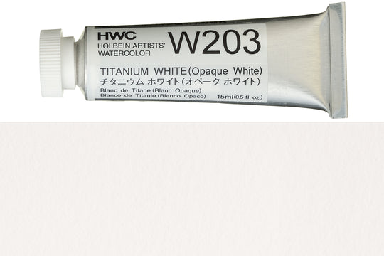 Holbein - Holbein Artists' Watercolors, 15 mL, Titanium White (W203) - St. Louis Art Supply