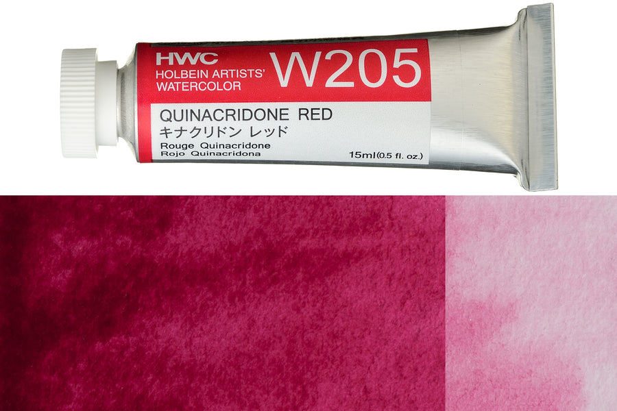 Holbein - Holbein Artists' Watercolors, 15 mL, Quinacridone Red (W205) - St. Louis Art Supply