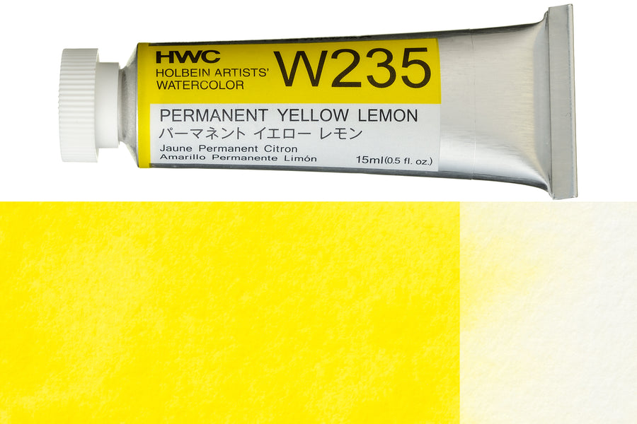 Holbein - Holbein Artists' Watercolors, 15 mL, Permanent Yellow Lemon (W235) - St. Louis Art Supply