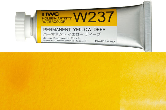 Holbein - Holbein Artists' Watercolors, 15 mL, Permanent Yellow Deep (W237) - St. Louis Art Supply