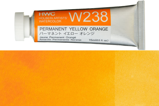 Holbein - Holbein Artists' Watercolors, 15 mL, Permanent Yellow Orange (W238) - St. Louis Art Supply
