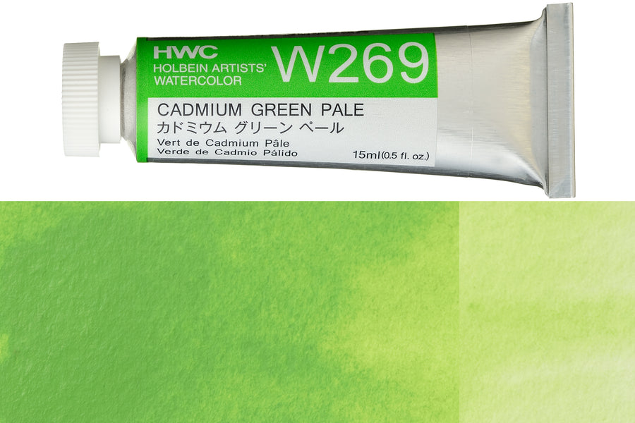 Holbein - Holbein Artists' Watercolors, 15 mL, Cadmium Green Pale (W269) - St. Louis Art Supply