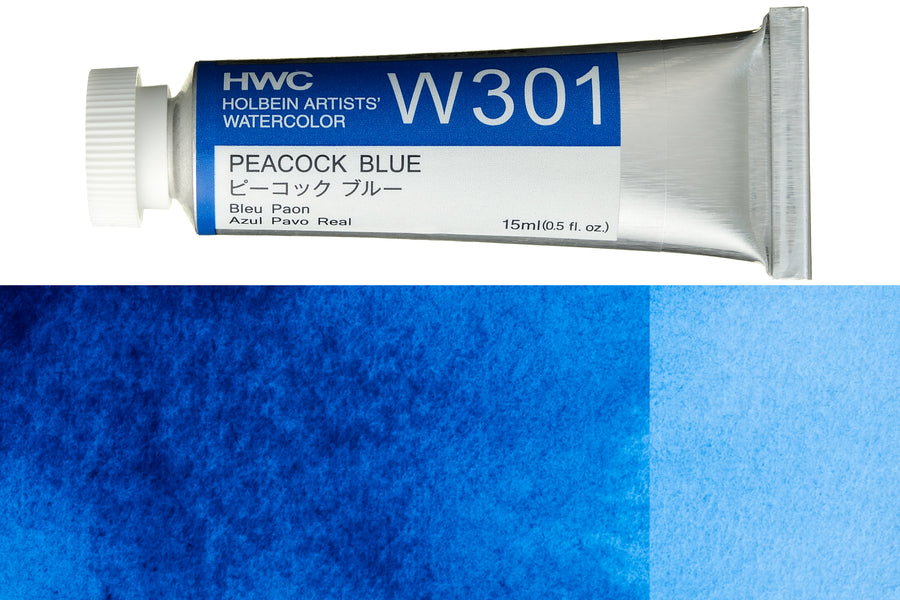 Holbein - Holbein Artists' Watercolors, 15 mL, Peacock Blue (W301) - St. Louis Art Supply