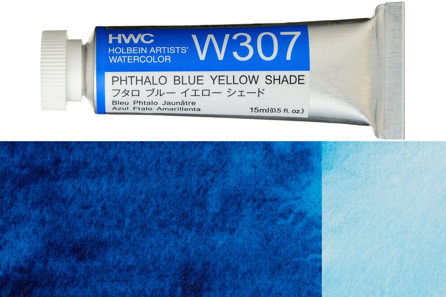 Holbein - Holbein Artists' Watercolors, 15 mL, Phthalo Blue Yellow Shade (W307) - St. Louis Art Supply