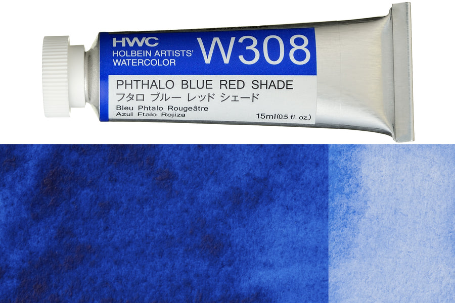 Holbein - Holbein Artists' Watercolors, 15 mL, Phthalo Blue Red Shade (W308) - St. Louis Art Supply