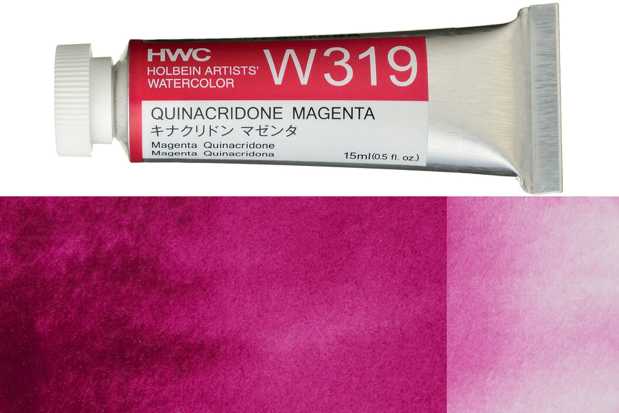 Holbein - Holbein Artists' Watercolors, 15 mL, Quinacridone Magenta (W319) - St. Louis Art Supply