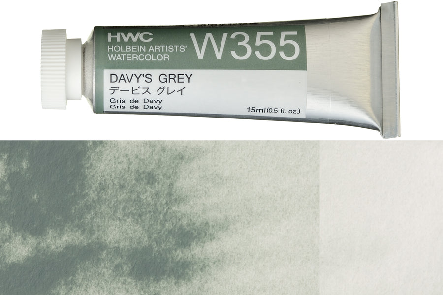 Holbein - Holbein Artists' Watercolors, 15 mL, Davy's Grey (W355) - St. Louis Art Supply