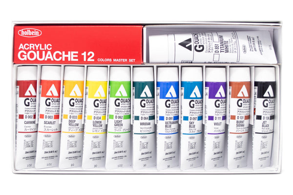 Set peinture gouache - Couleurs basiques - 12 x 12 ml - Rico Design