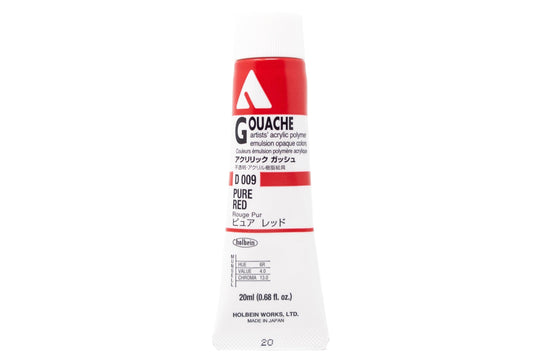 Holbein - Acrylic Gouache, 20 mL, Pure Red - St. Louis Art Supply