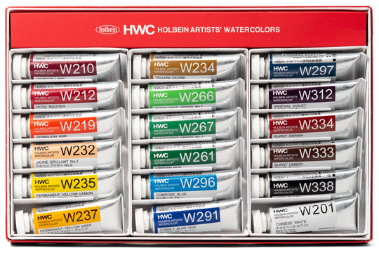 Holbein - Holbein Artists' Watercolors, 15 mL, Set of 18 - St. Louis Art Supply