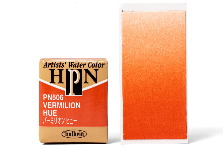 Holbein - Holbein Artists' Watercolor Half Pans, #506 Vermilion Hue - St. Louis Art Supply