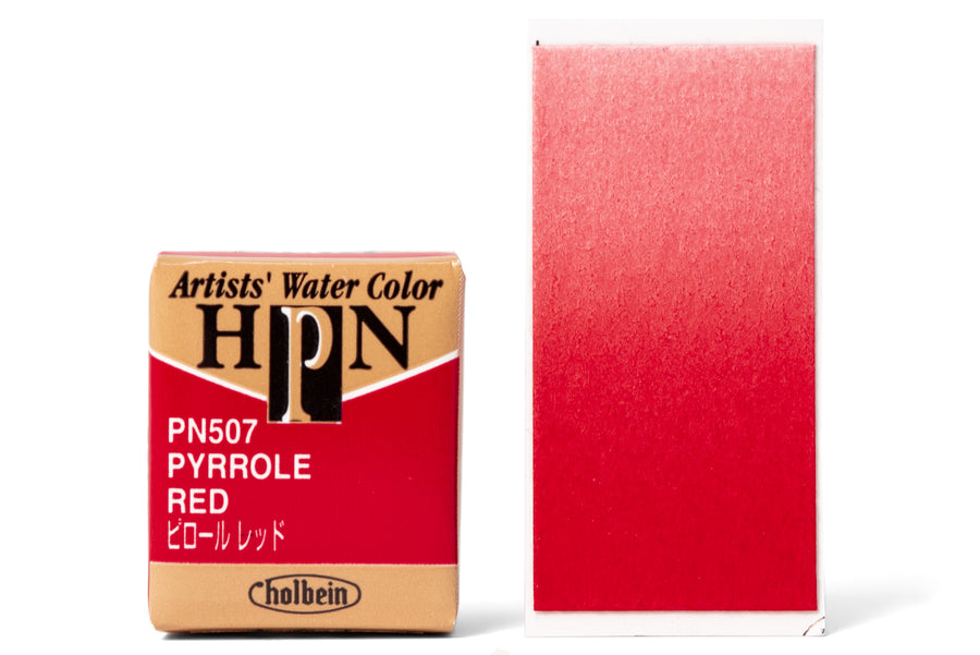 Holbein - Holbein Artists' Watercolor Half Pans, #507 Pyrrole Red - St. Louis Art Supply