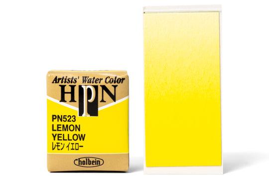 Holbein - Holbein Artists' Watercolor Half Pans, #523 Lemon Yellow - St. Louis Art Supply