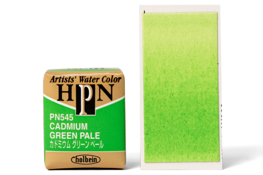 Holbein - Holbein Artists' Watercolor Half Pans, #545 Cadmium Green Pale - St. Louis Art Supply