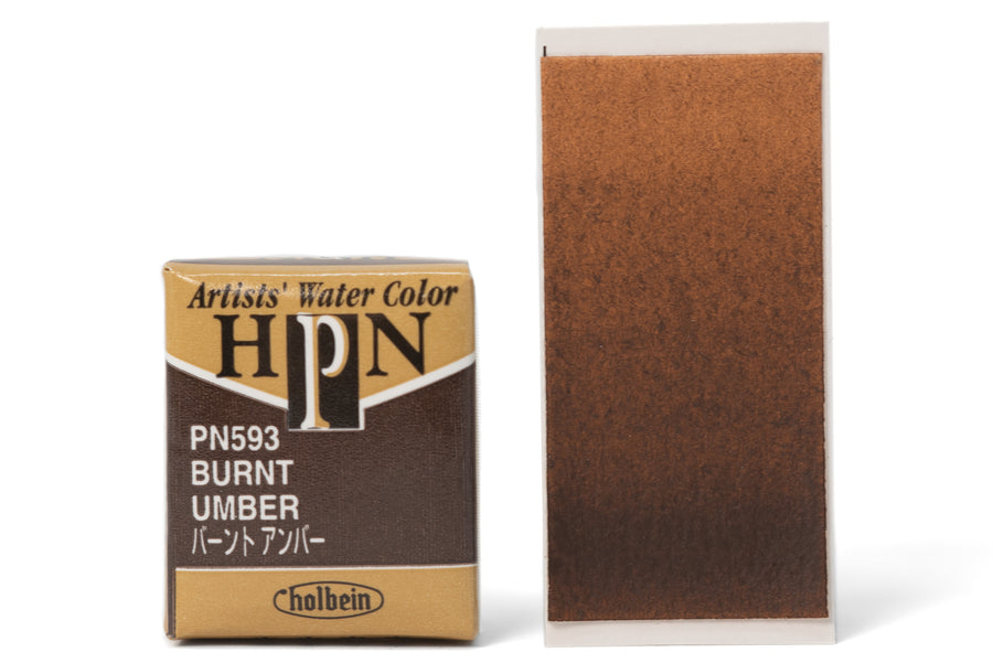 Holbein - Holbein Artists' Watercolor Half Pans, #593 Burnt Umber - St. Louis Art Supply