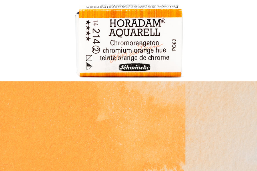 Schmincke - Horadam Watercolor Full Pan, #214 Chromium Orange Hue - St. Louis Art Supply