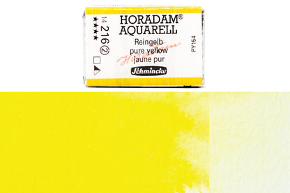 Schmincke - Horadam Watercolor Full Pan, #216 Pure Yellow - St. Louis Art Supply