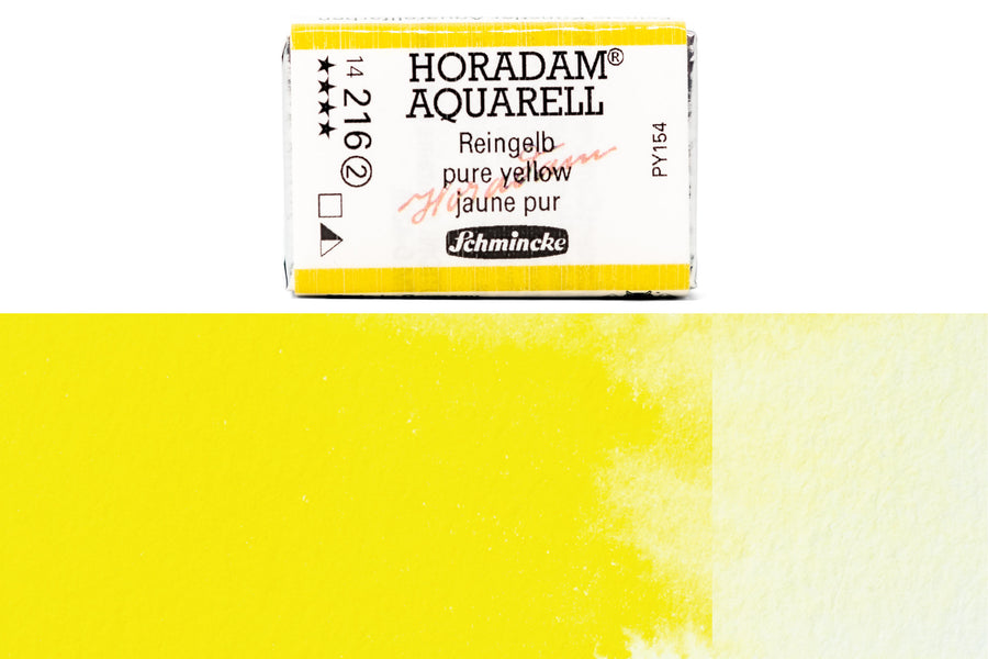 Schmincke - Horadam Watercolor Full Pan, #216 Pure Yellow - St. Louis Art Supply