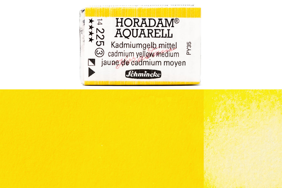 Schmincke - Horadam Watercolor Full Pan, #225 Cadmium Yellow Medium - St. Louis Art Supply