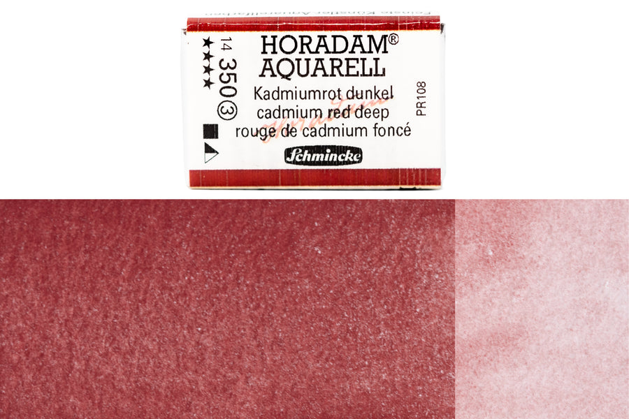 Schmincke - Horadam Watercolor Full Pan, #350 Cadmium Red Deep - St. Louis Art Supply