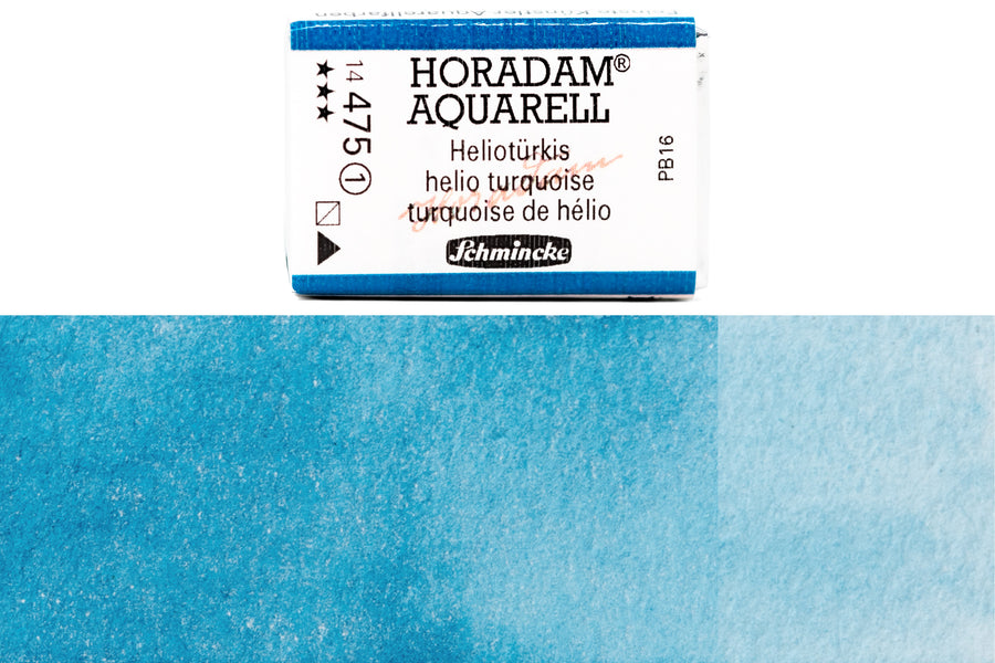 Schmincke - Horadam Watercolor Full Pan, #475 Helio Turquoise - St. Louis Art Supply