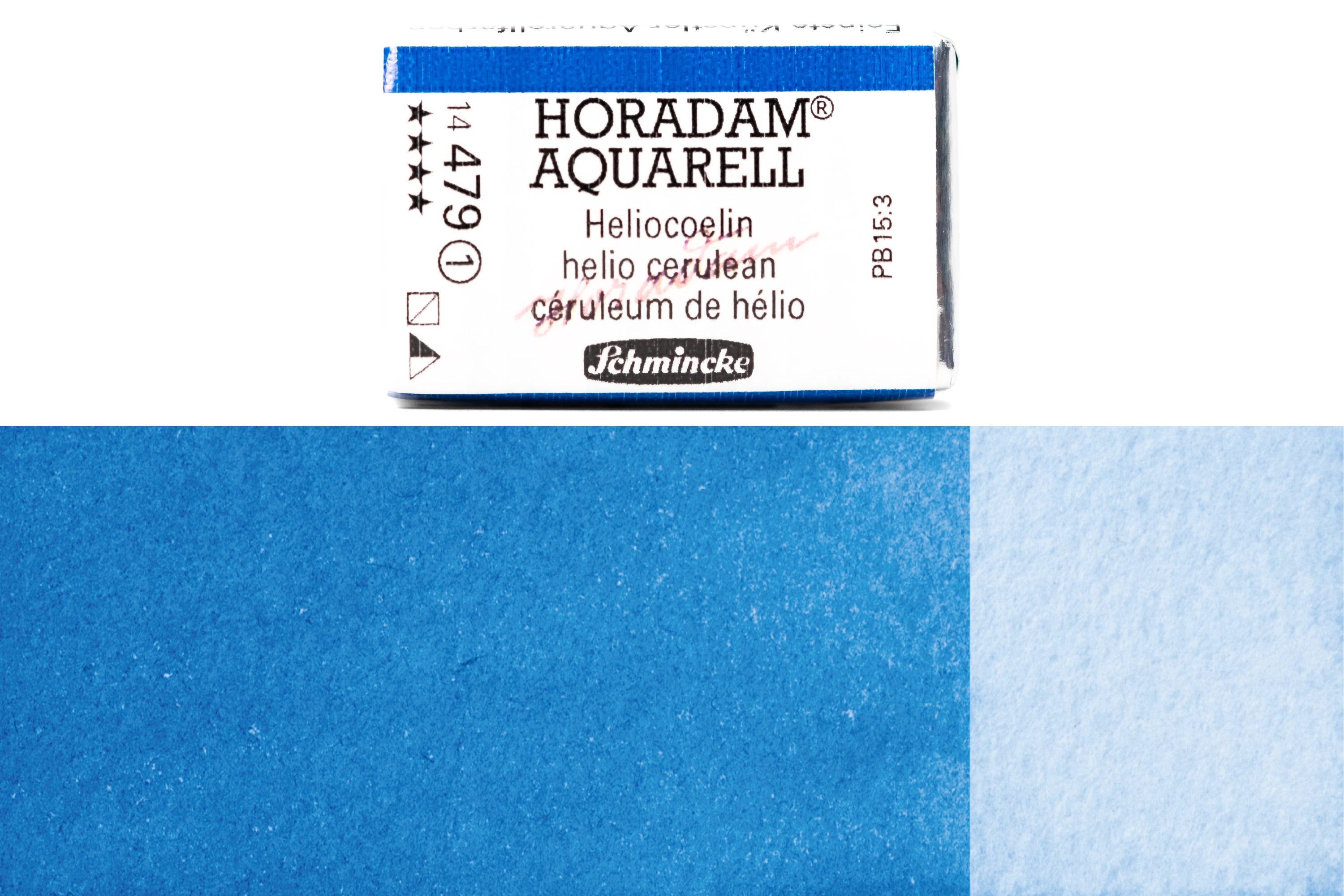 Schmincke - Horadam Watercolor Full Pan, #479 Helio Cerulean - St. Louis Art Supply