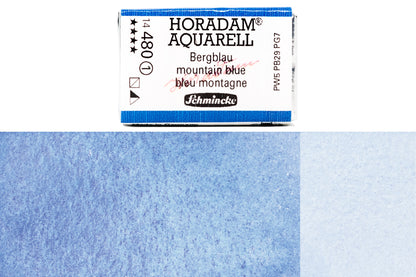 Schmincke - Horadam Watercolor Full Pan, #480 Mountain Blue - St. Louis Art Supply