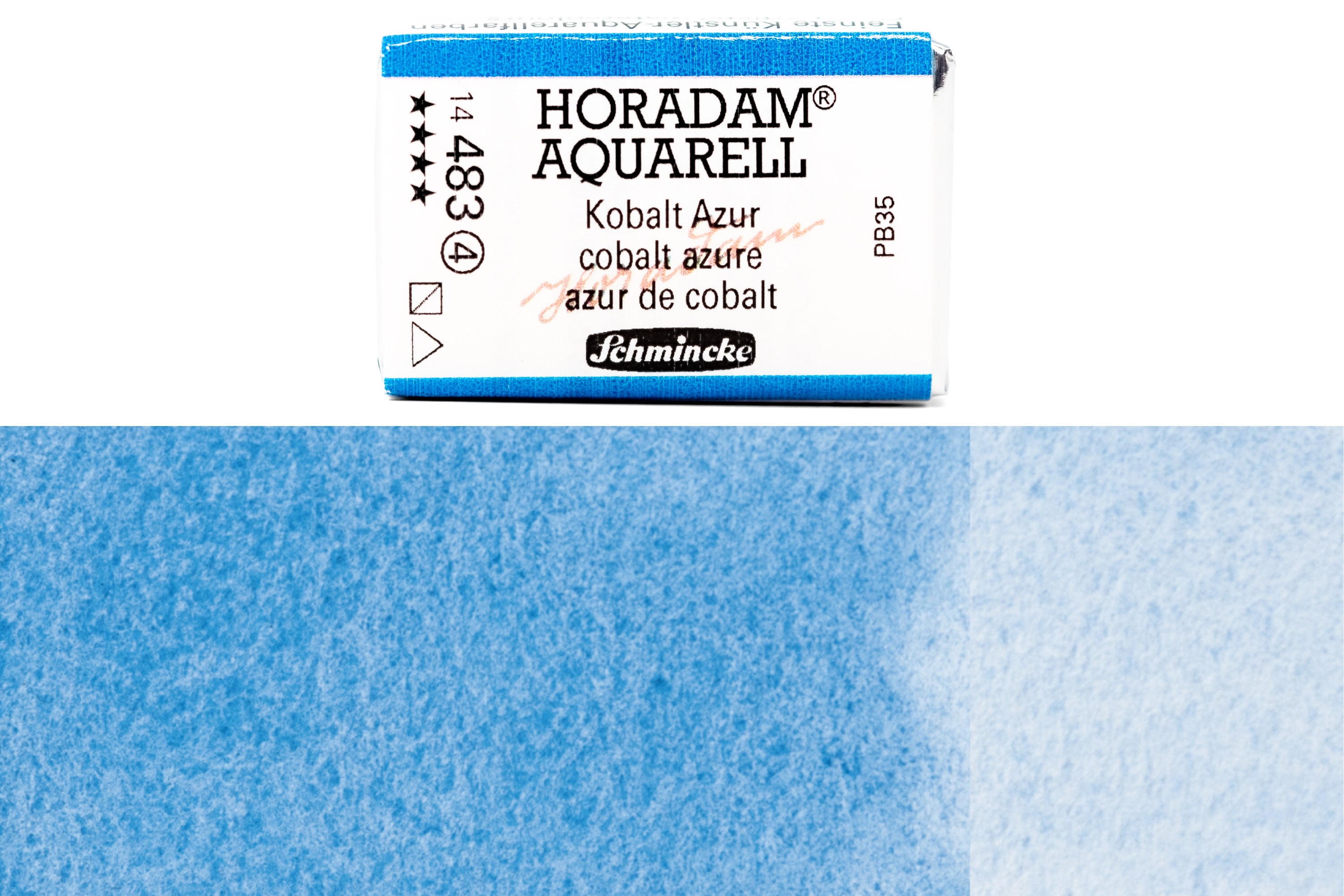 Schmincke - Horadam Watercolor Full Pan, #483 Cobalt Azure - St. Louis Art Supply