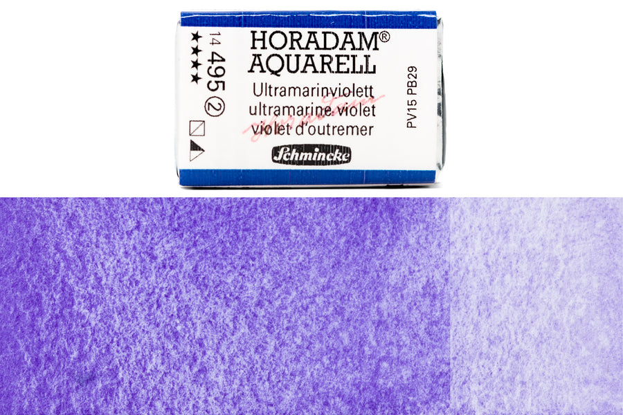 Schmincke - Horadam Watercolor Full Pan, #495 Ultramarine Violet - St. Louis Art Supply
