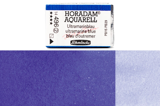 Schmincke - Horadam Watercolor Full Pan, #496 Ultramarine Blue - St. Louis Art Supply