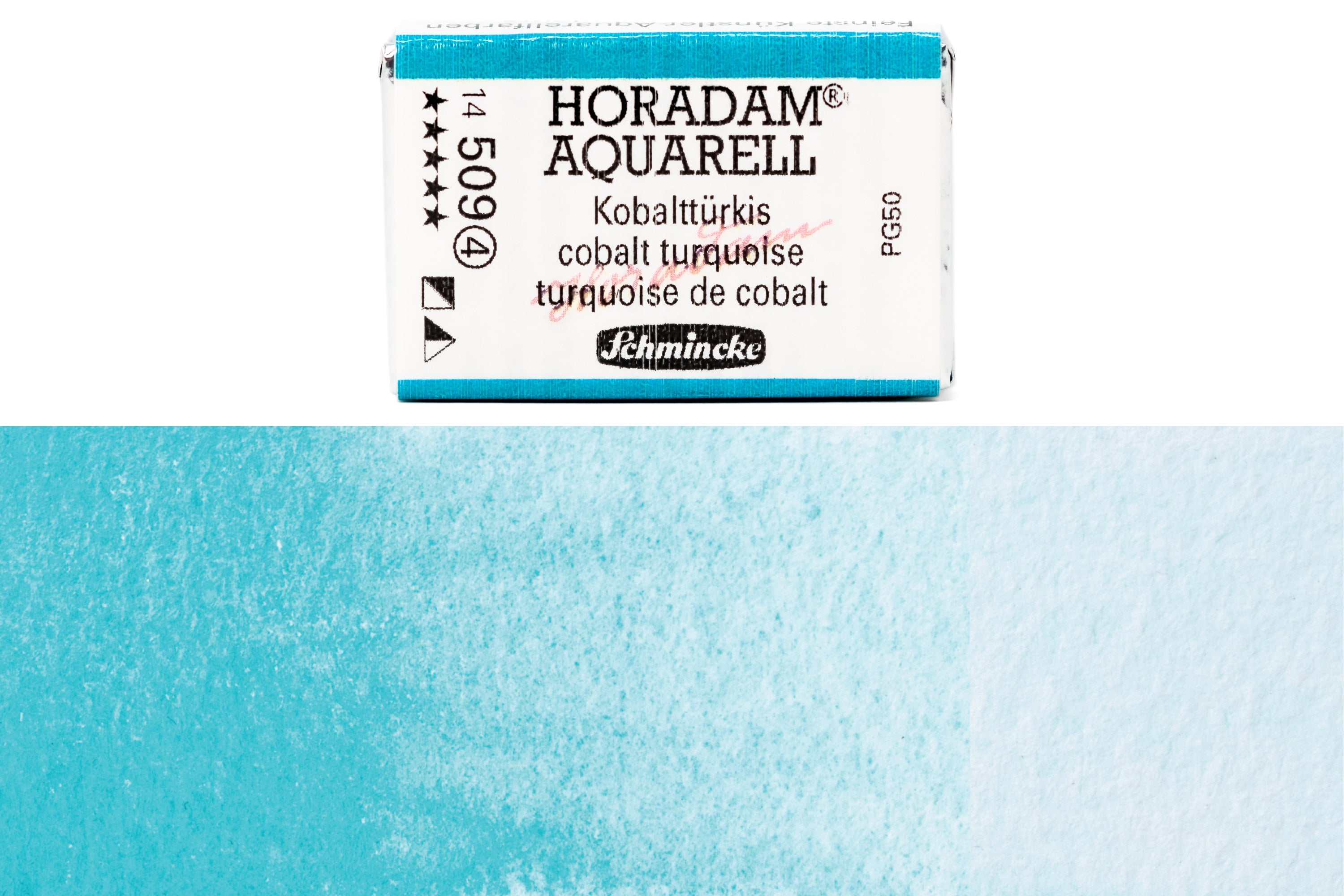 Schmincke - Horadam Watercolor Full Pan, #509 Cobalt Turquoise - St. Louis Art Supply