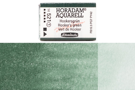 Schmincke - Horadam Watercolor Full Pan, #521 Hooker's Green - St. Louis Art Supply