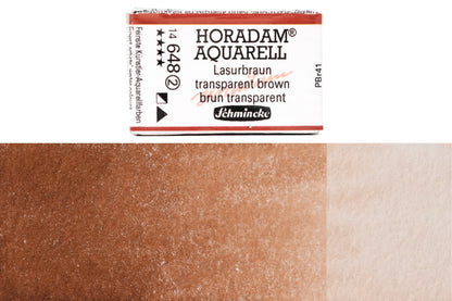 Schmincke - Horadam Watercolor Full Pan, #648 Transparent Brown - St. Louis Art Supply