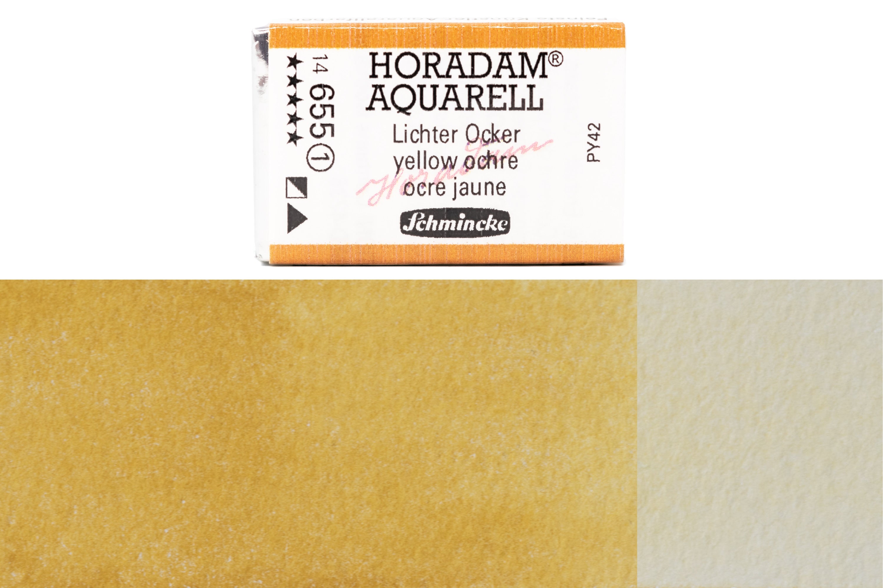 Schmincke - Horadam Watercolor Full Pan, #655 Yellow Ochre - St. Louis Art Supply