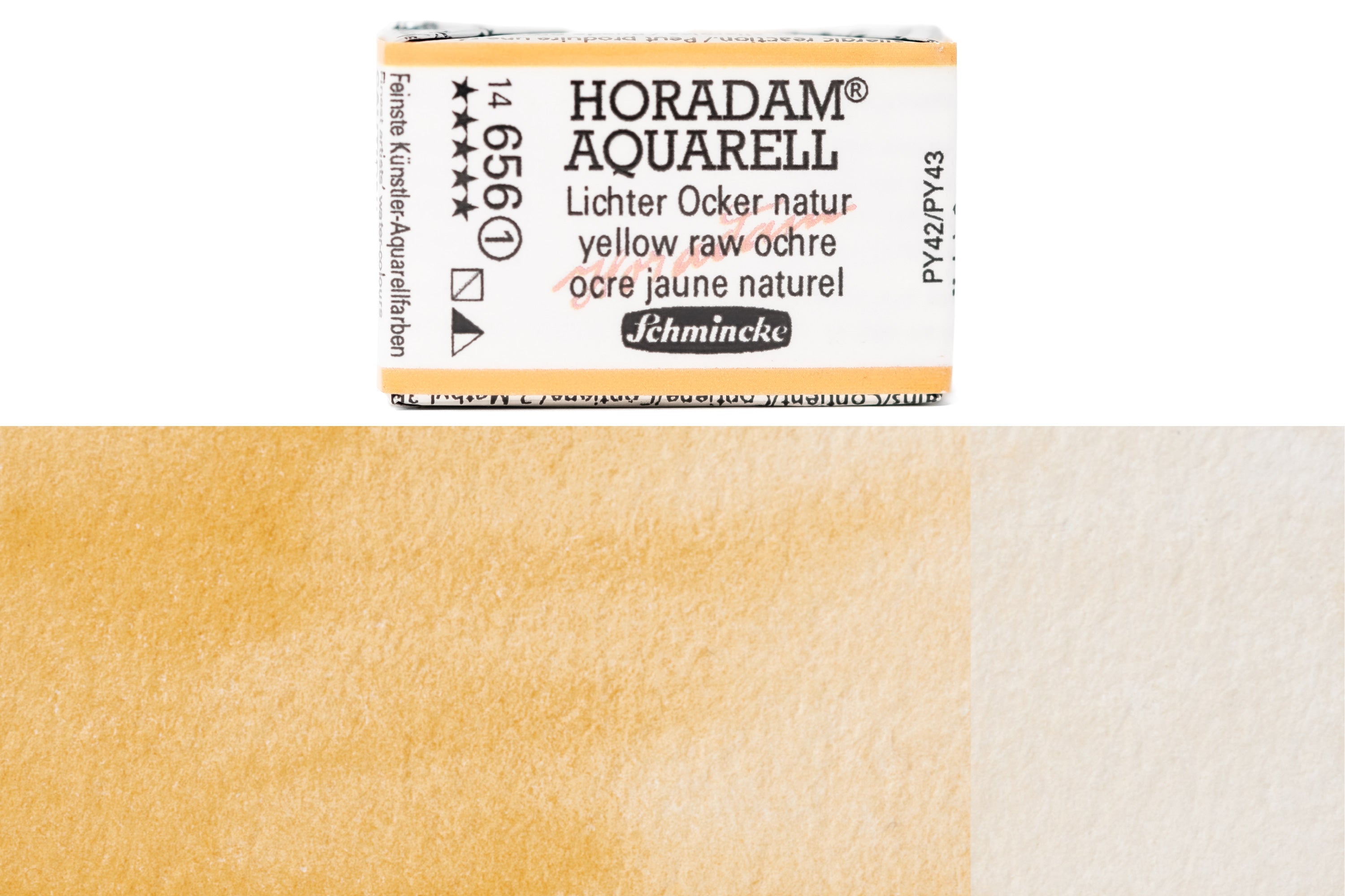 Schmincke - Horadam Watercolor Full Pan, #656 Yellow Raw Ochre - St. Louis Art Supply